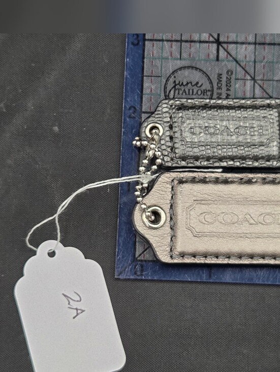 Coach Other - Coach Metallic Leather Logo Bag Tags